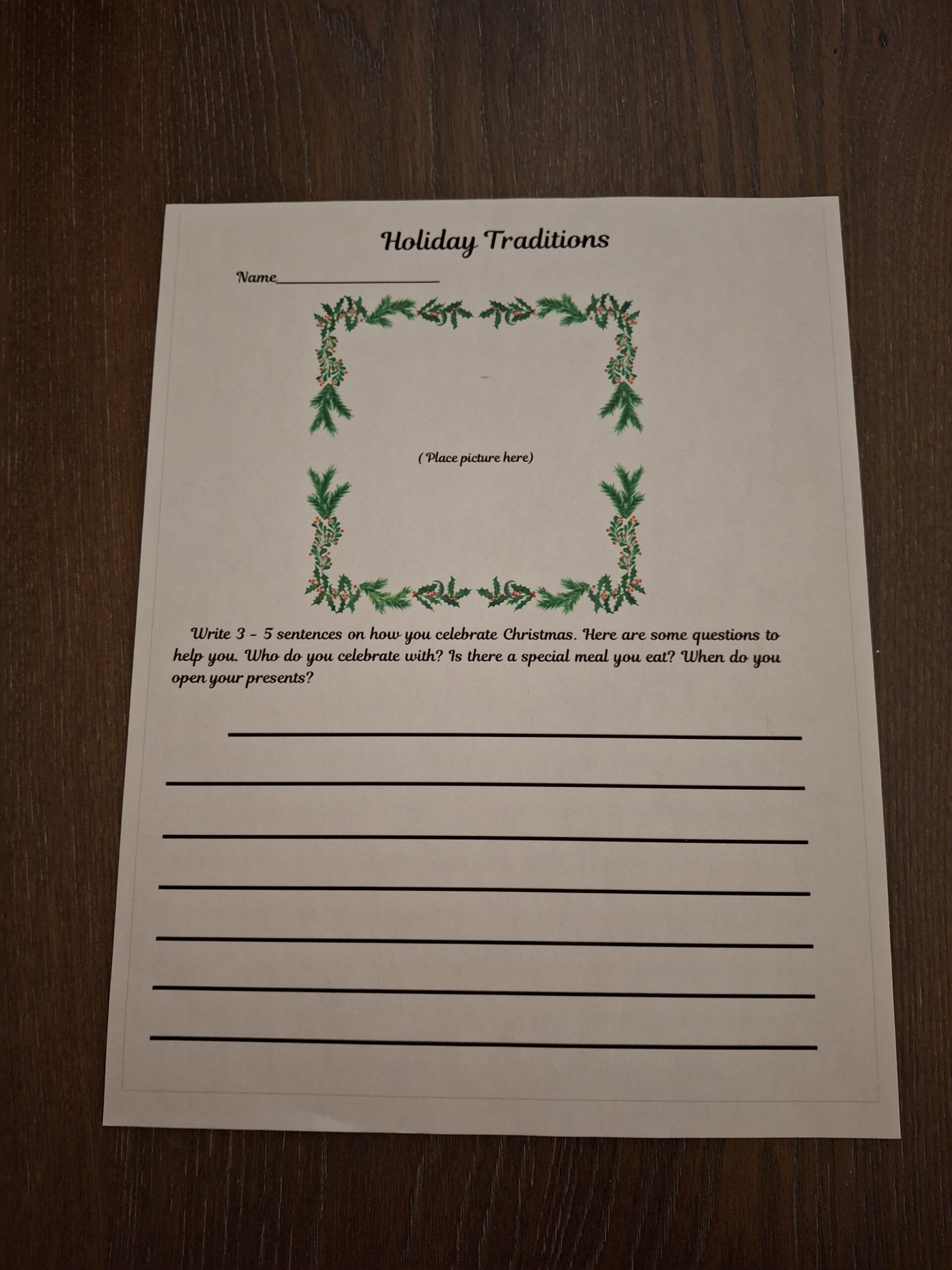 Holiday Traditions
